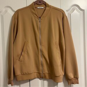 Zara Camel-Tone Bomber Jacket